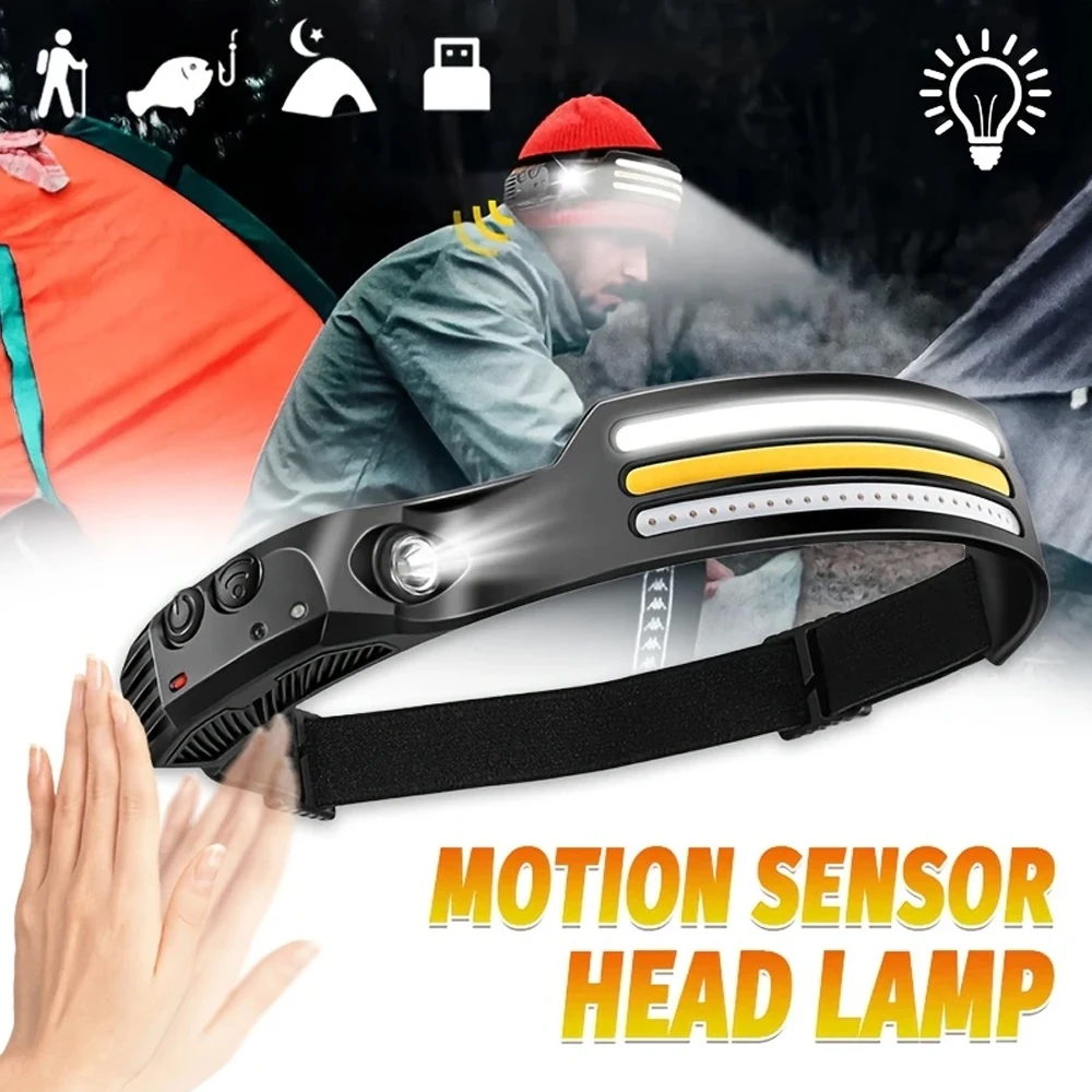 Fishing Headlamp - Şarj edilebilir COB LED Indüksiyon Far