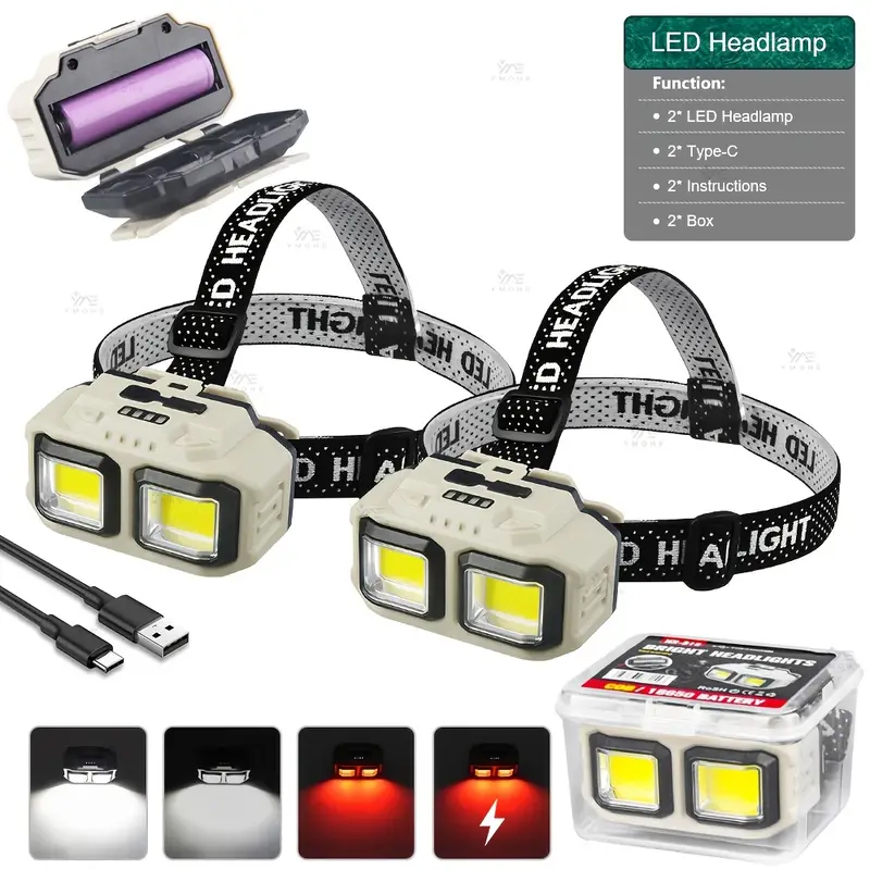 Fishing Headlamp - COB LED Far Şarj Edilebilir Far