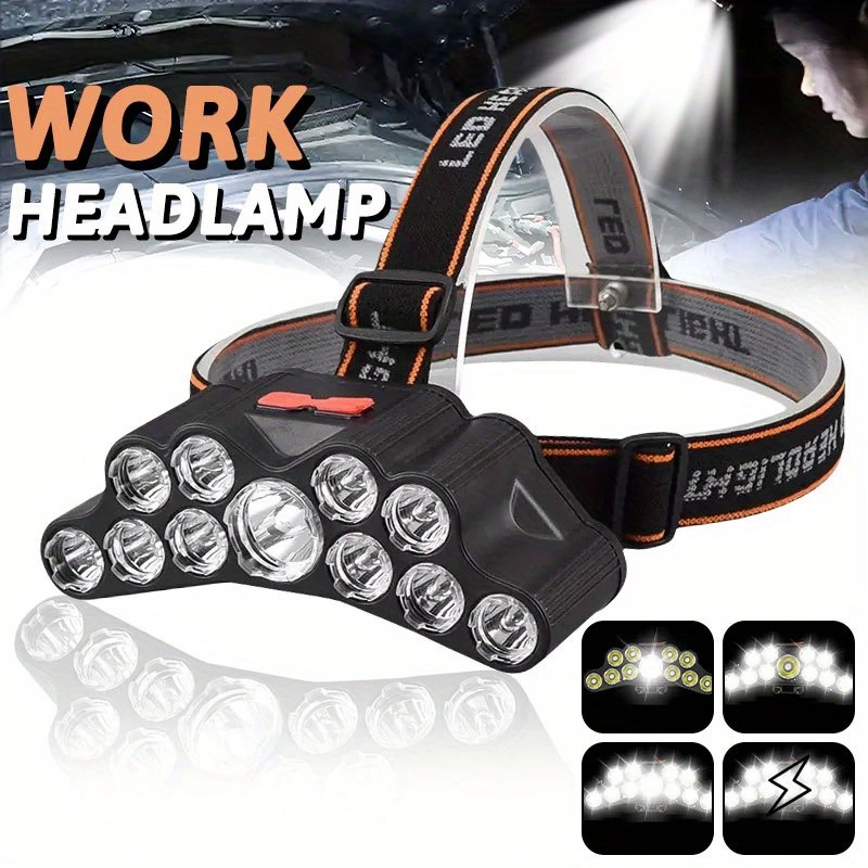 Fishing Headlamp - 11 LED Far Güçlü Işık Kafa