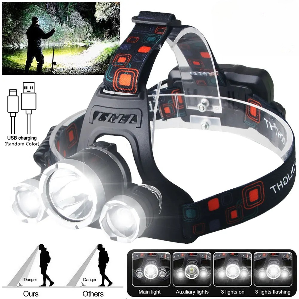Yüksek Güçlü LED Far 18650 Şar - Fishing Headlamp incelemesi ve fiyatı